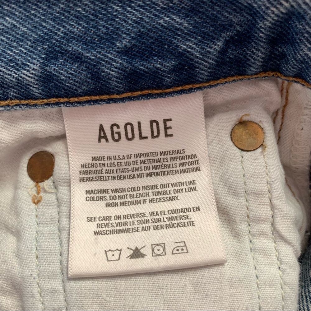 Agolde Riley High Rise Straight Crop Jeans - Picture 7 of 8